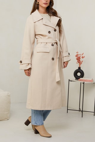 Manteau droit - Blanc