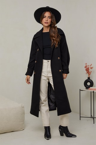 Manteau droit - Noir