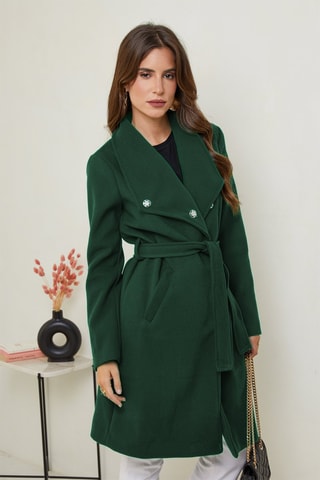 Manteau droit - Vert