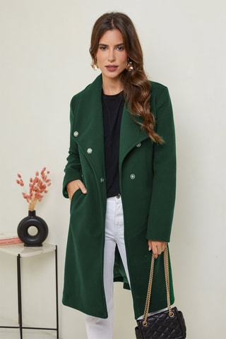 Manteau droit - Vert
