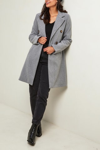 Manteau droit - Gris