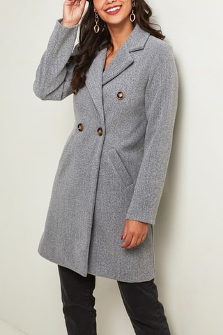 Manteau droit - Gris