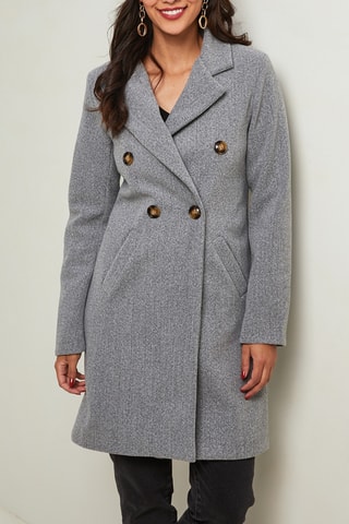 Manteau droit - Gris