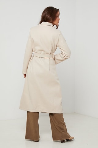 Manteau long droit - Beige