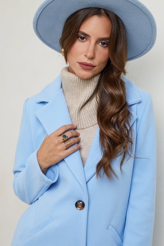 Manteau droit - Bleu
