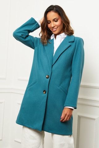 Manteau droit - Bleu