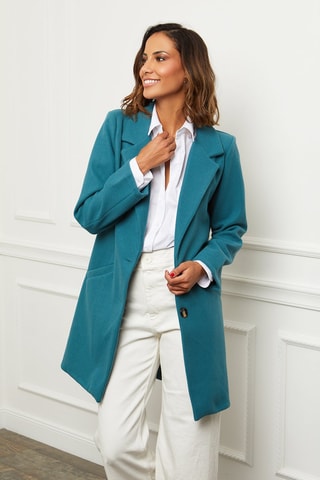 Manteau droit - Bleu
