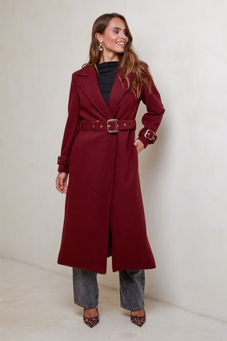 Manteau droit - Bordeaux