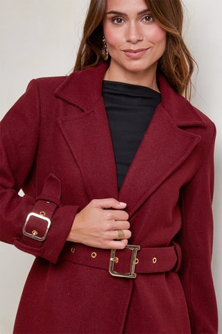 Manteau droit - Bordeaux