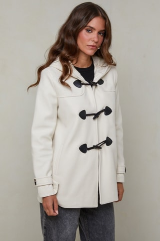 Dufflecoat met Capuchon  - Wit