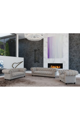Canapé Chester field Beige foncé