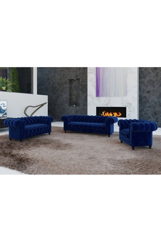 Canapé Chester field Bleu foncé