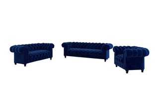 Canapé Chester field Bleu foncé