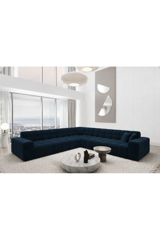 Canapé d'angle Cardano Bleu foncé