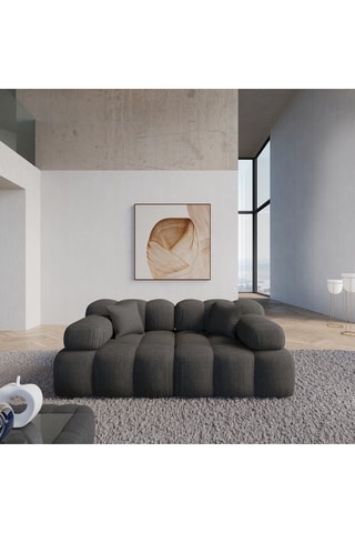 Canapé Seducca - Anthracite - 2 places - En polyester