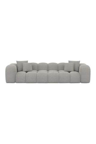 Canapé Nuvola - Gris clair - 4 places - Tissu structuré