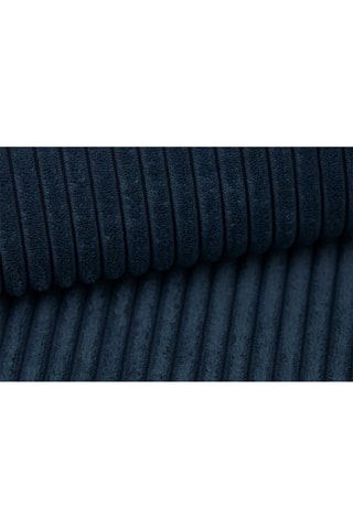 Canapé d'angle droit convertible Lenova - Bleu atlantique - 5 places - Tissu velours côtelé