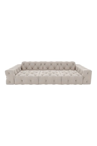 Canapé Volt - Beige - 4 places - En tissu velours
