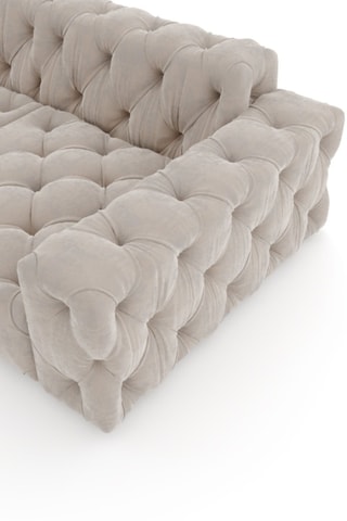 Canapé Volt - Beige - 4 places - En tissu velours