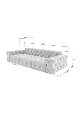 Canapé Volt - Beige - 4 places - En tissu velours