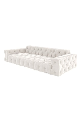 Canapé Volt - Crème - 4 places - En tissu velours