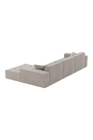 Canapé d’angle droit Atlantis - Ecru - 5 places - En polyester