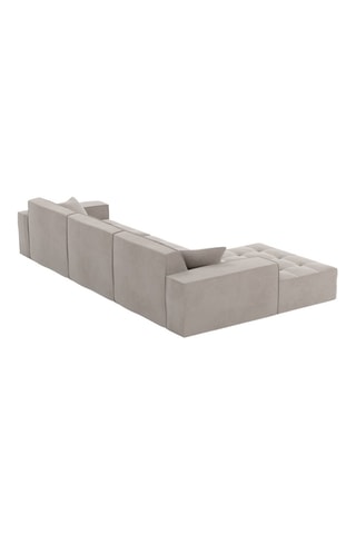 Canapé d’angle gauche Atlantis - Ecru - 5 places - En polyester