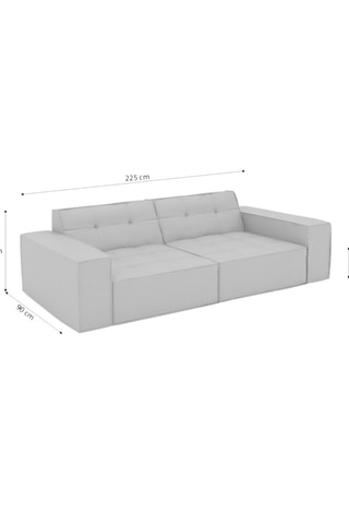 Canapé Atlantis - Gris - 3 places - En polyester