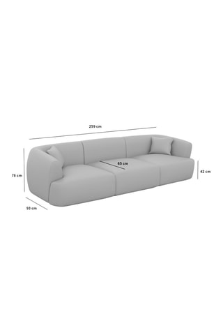 Canapé droit Ozura Beige foncé