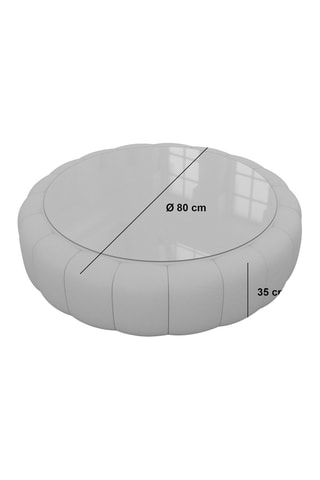 Table basse ronde Nuvola - Crème