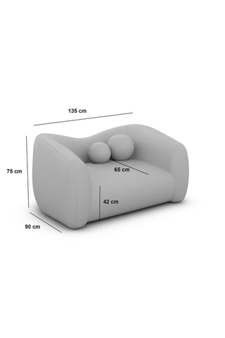Fauteuil Ciroto - Crème - En tissu toucher velours