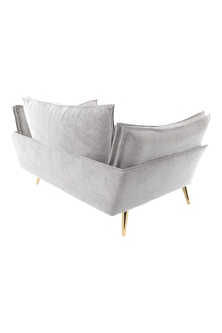 Fauteuil Thanos - Gris clair - En tissu toucher velours