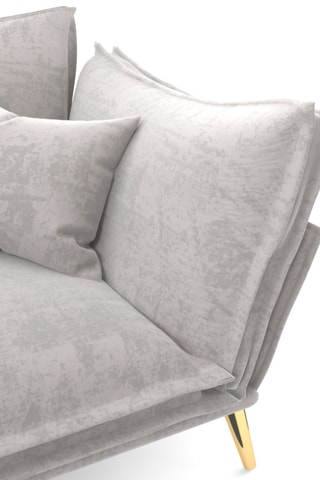 Fauteuil Thanos - Gris clair - En tissu toucher velours