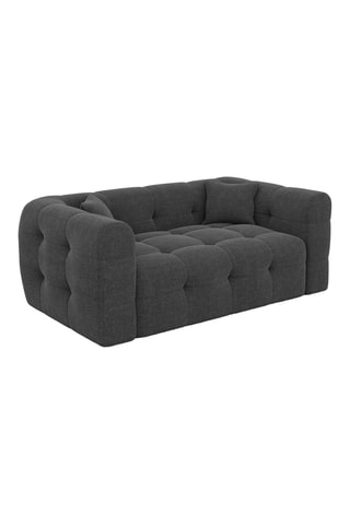 Canapé droit Baloo - Anthracite - 2 places - En tissu structuré