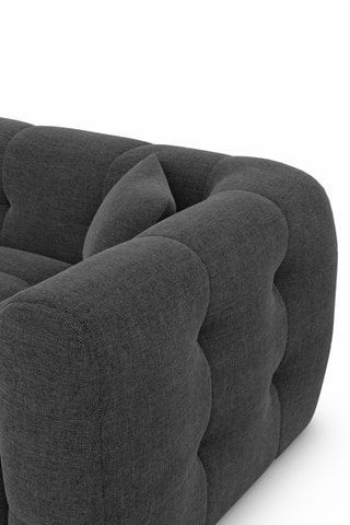 Canapé droit Baloo - Anthracite - 2 places - En tissu structuré