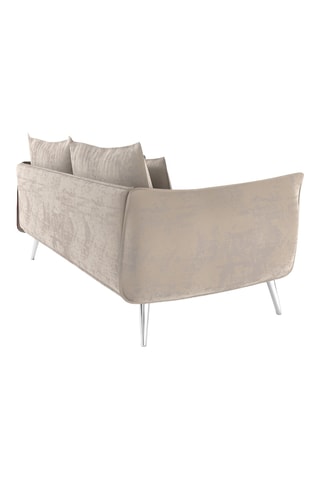 Canapé droit Ragalia - Beige - 2 places - En tissu velours