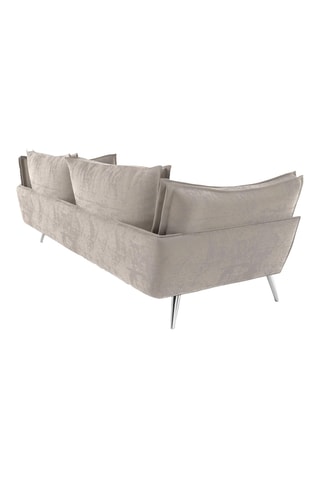 Canapé droit Thanos - Beige - 2 places - En tissu toucher velours