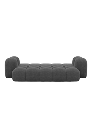Canapé droit convertible Nuvola - Anthracite - 3 places - En tissu structuré