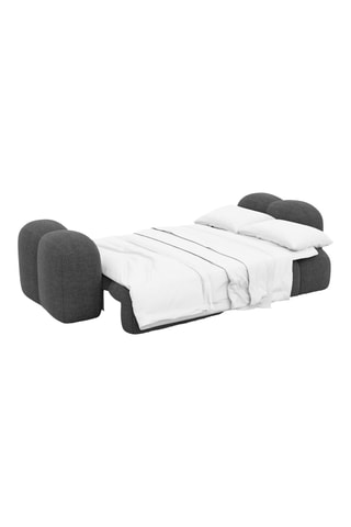 Canapé droit convertible Nuvola - Anthracite - 3 places - En tissu structuré