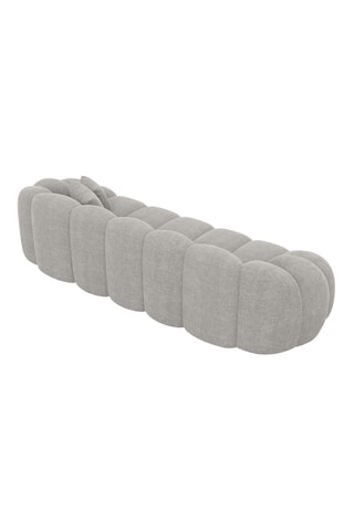 Canapé droit Donda - Gris - 3 places - En tissu structuré