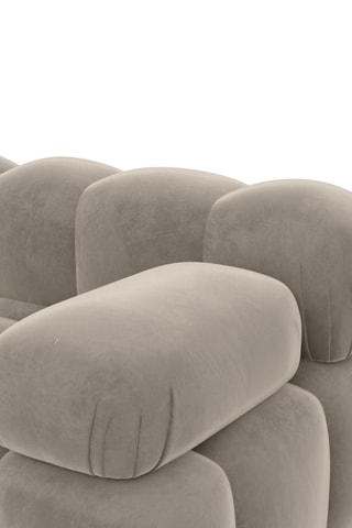 Canapé droit Seducca - Beige - 4 places - En tissu toucher velours