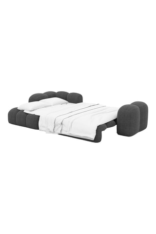 Canapé d'angle droit convertible Nuvola - Anthracite - 5 places - En tissu structuré