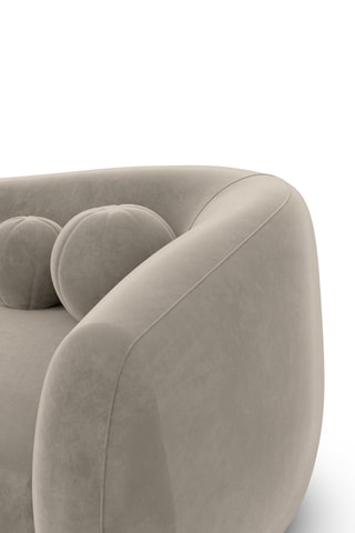 Canapé d'angle droit Ciroto - Beige - 4 places - En tissu toucher velours
