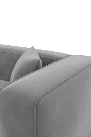 Canapé d'angle gauche Duno - Gris foncé - 5 places - En tissu toucher velours