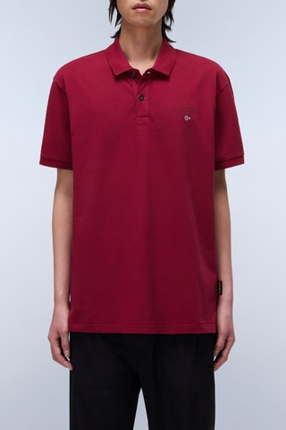 Polo Elbas - Blanco, negro y rojo