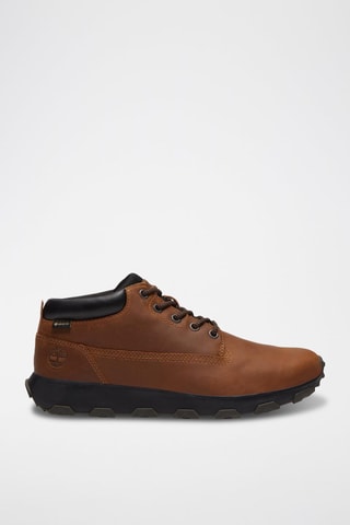 Zapatillas altas de piel - Marrón