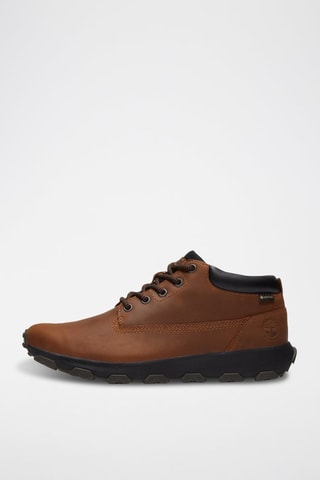 Zapatillas altas de piel - Marrón