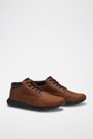 Zapatillas altas de piel - Marrón