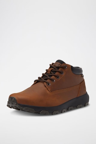Zapatillas altas de piel - Marrón