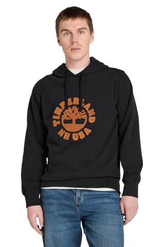 Sudadera con capucha - Negro y naranja